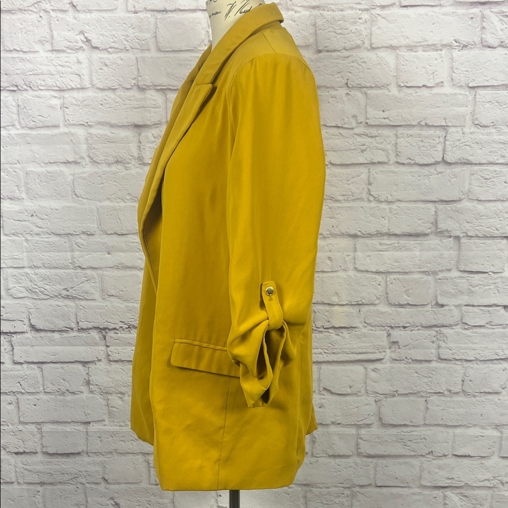 Tahari Mustard Open-Front Blazer Jacket - Picture 3 of 8